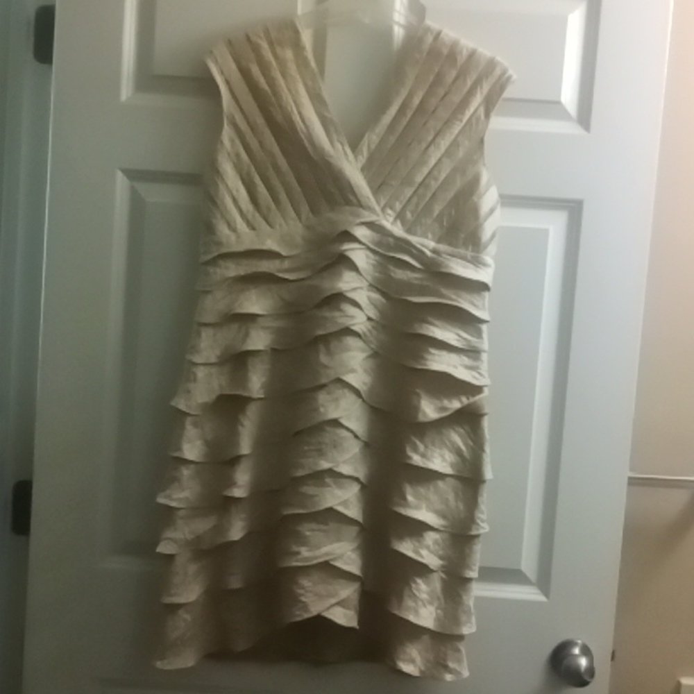 Scarlett Nite, Size 16, Rayon/Polyester Gold Dress